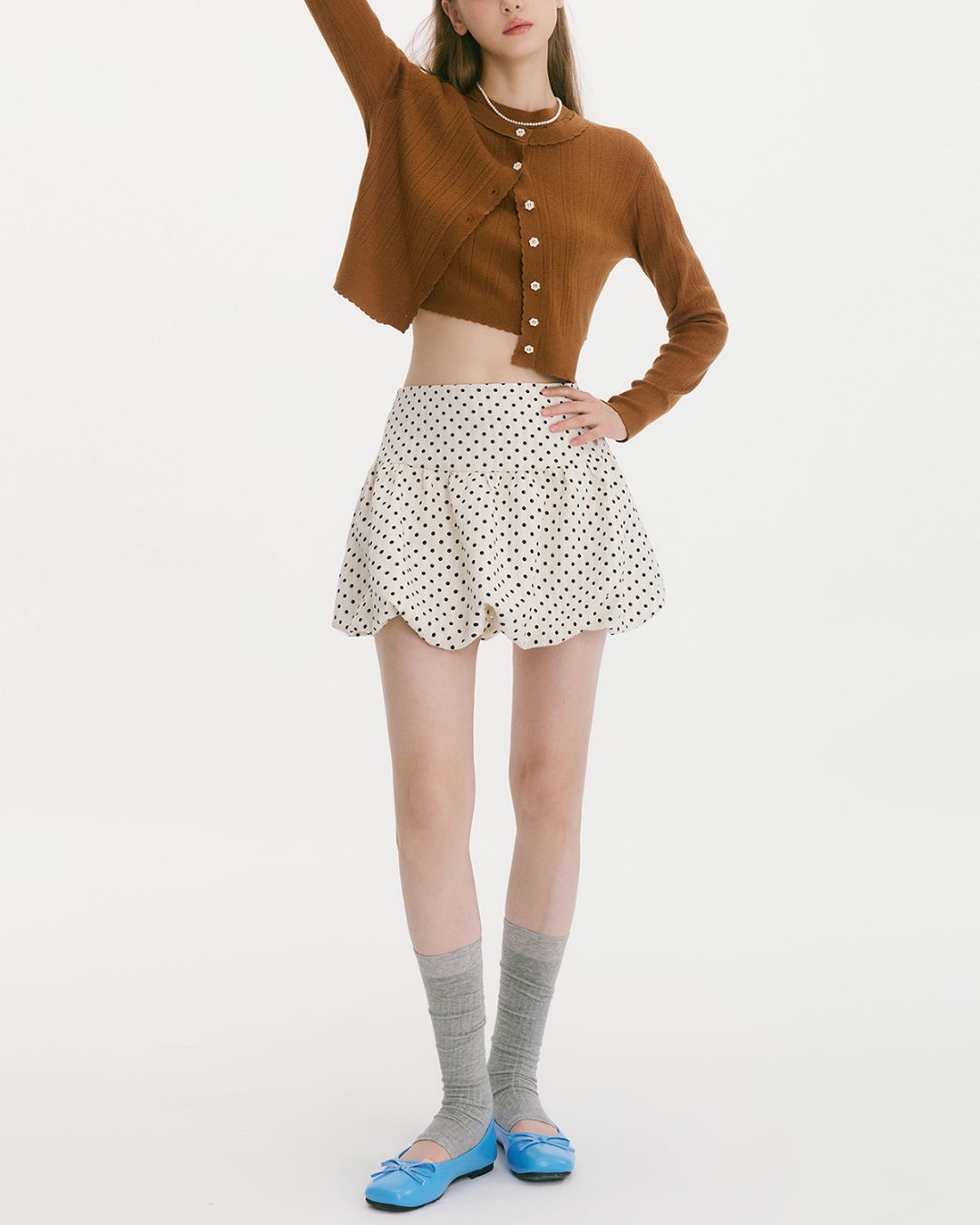 Polka Dot Balloon Mini Skirt　SK005