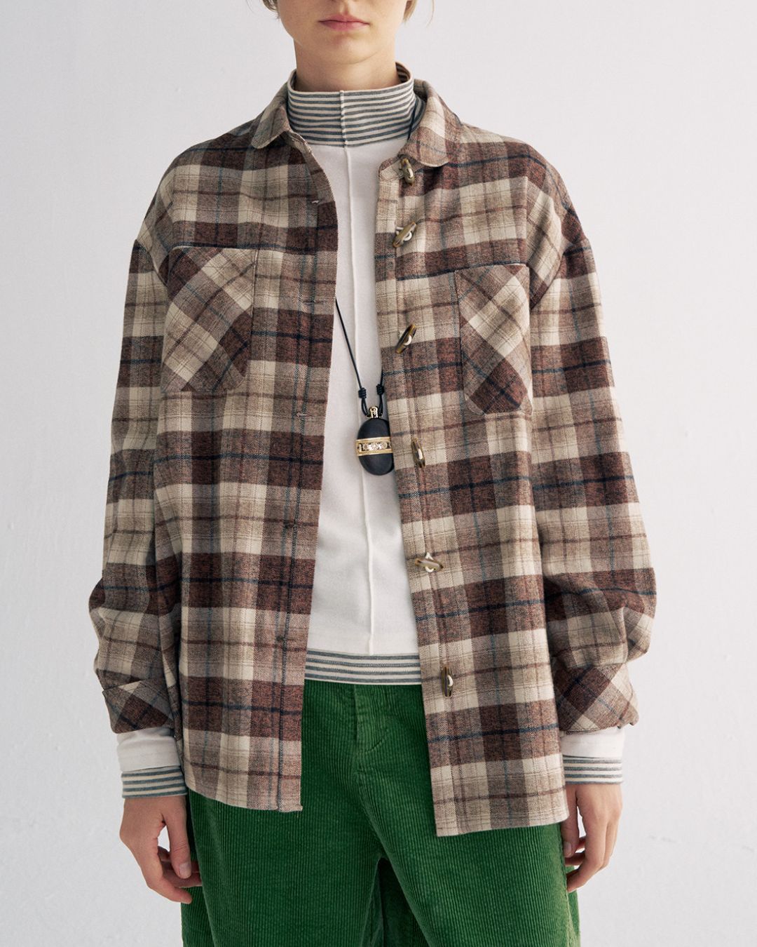 Flannel Cotton Check Shirt　LS039