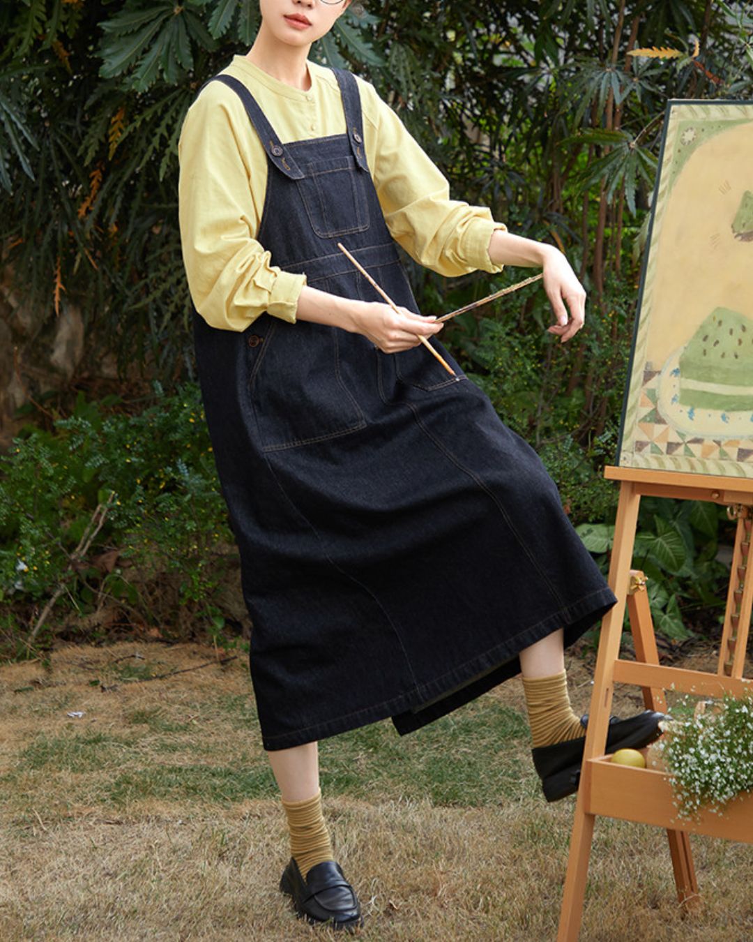 Denim Jumper Skirt　OP006