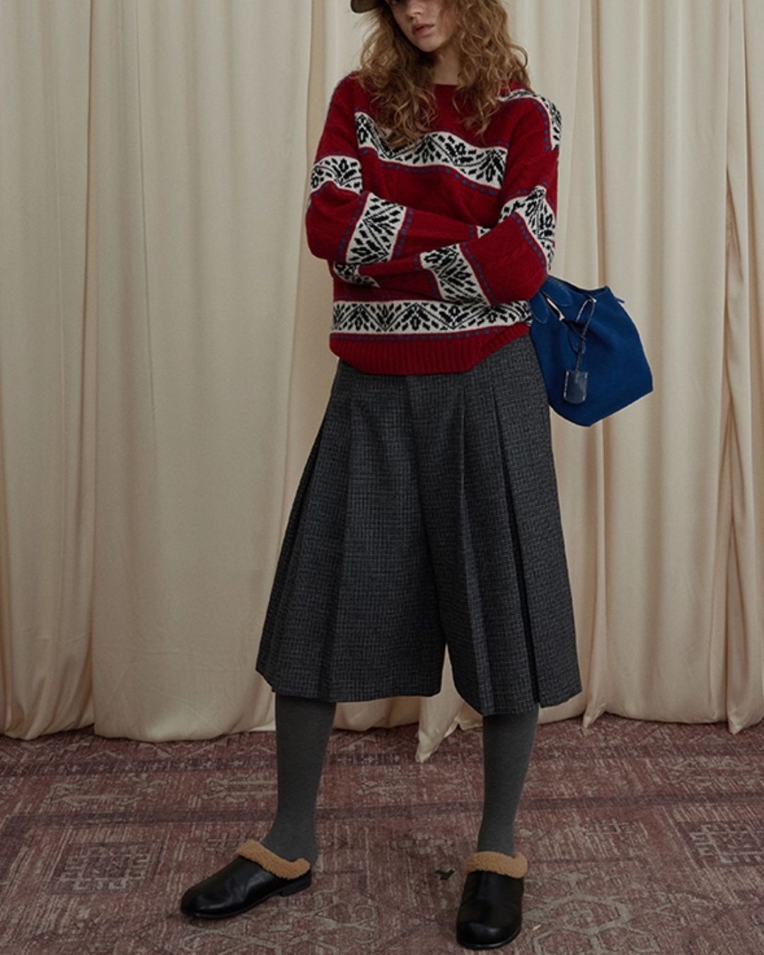 Retro Jacquard Sweater　KN047