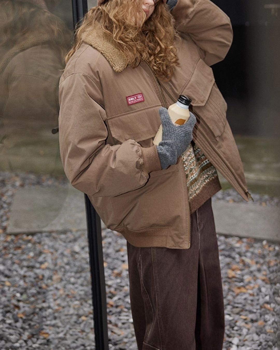 Boa Collar Padded Work Jacket　JK041