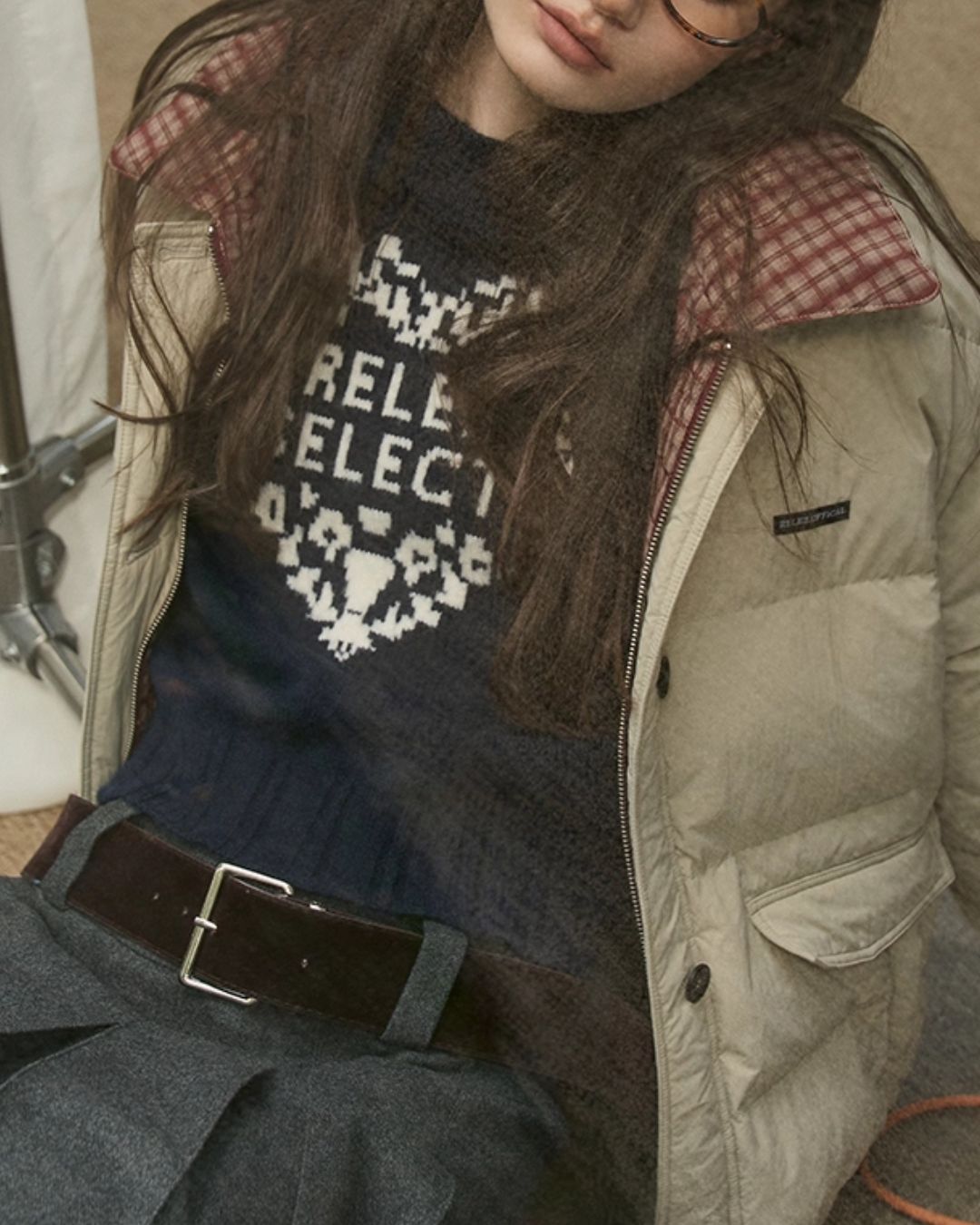 Check Reversible Down Jacket　JK047