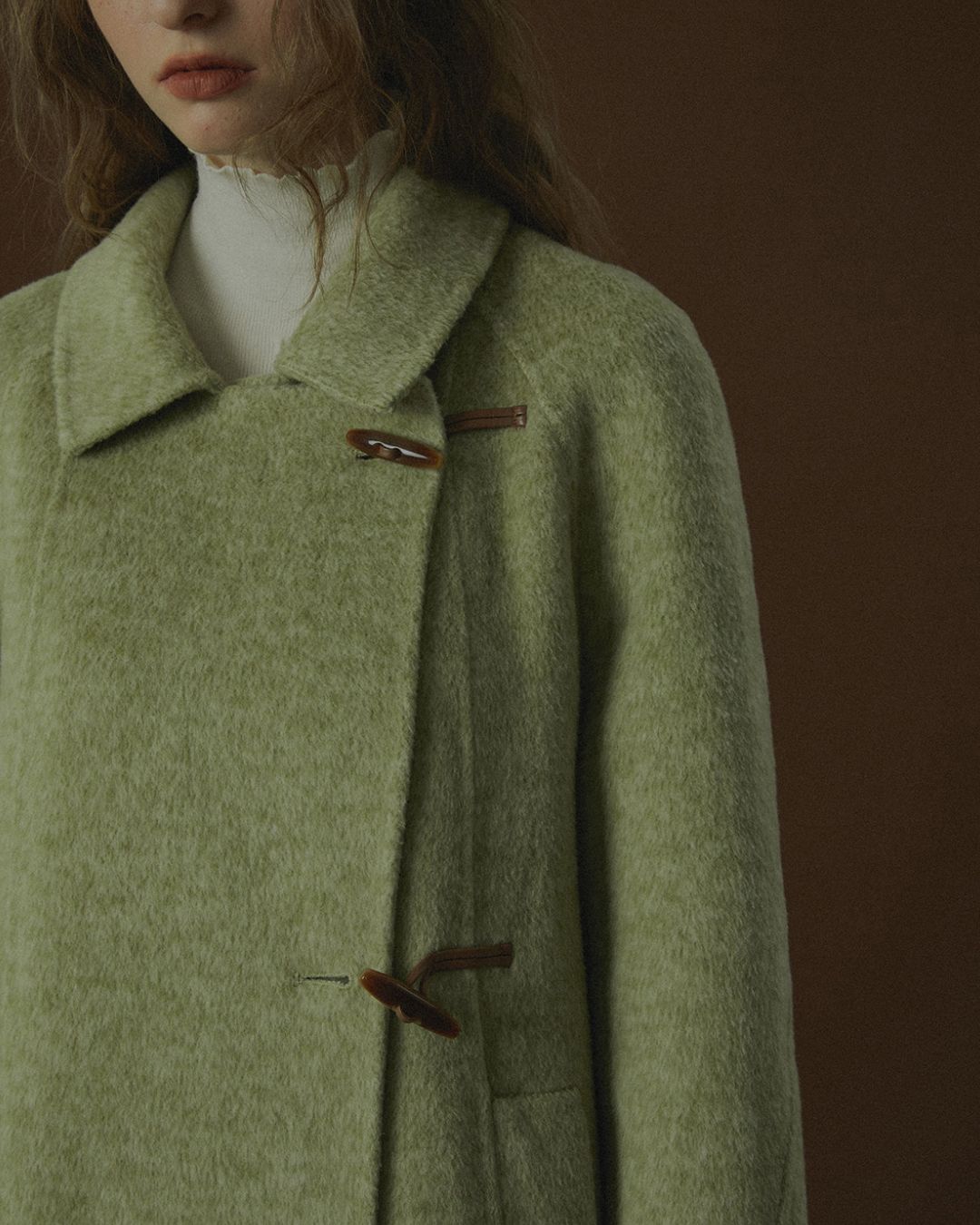 Retro Wool Collared Long Coat　CT008