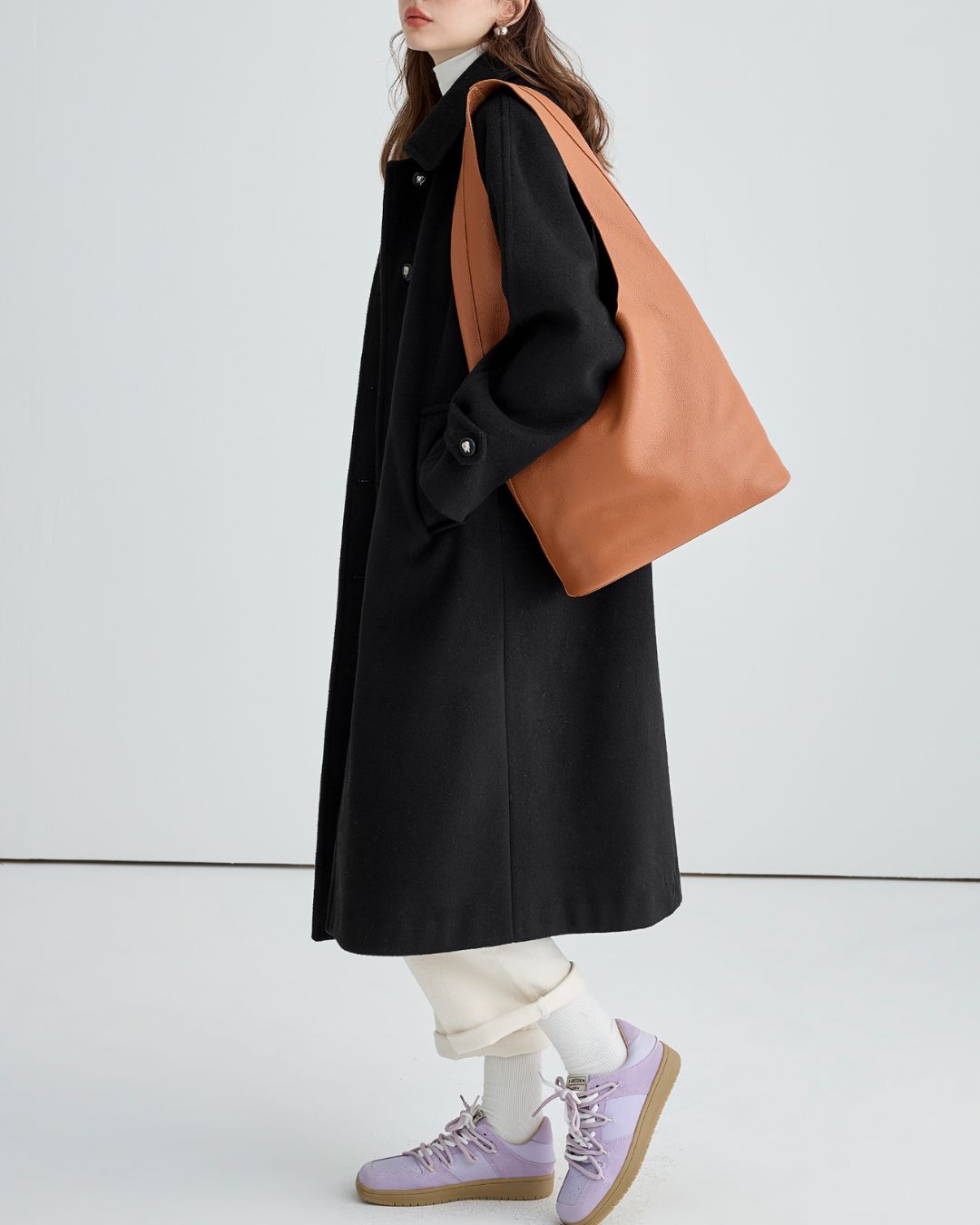 Brushed Bal Collar Coat　CT012