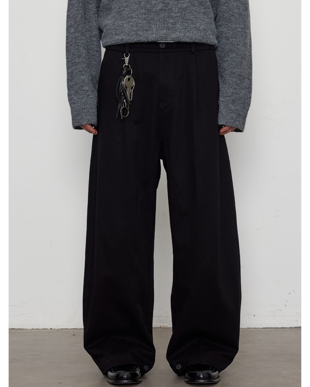 Curve Wide Adjustable Button Pants　PT021