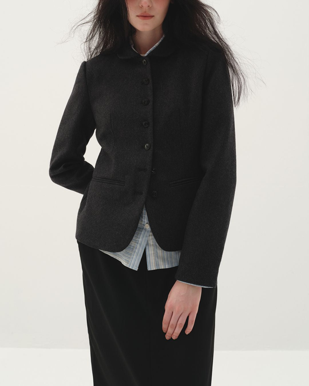 Round Collar Classic Jacket　JK004