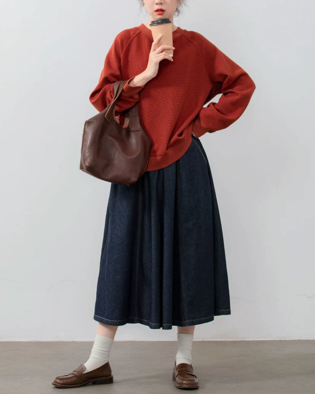 Waffle Round Neck Sweat　SW014