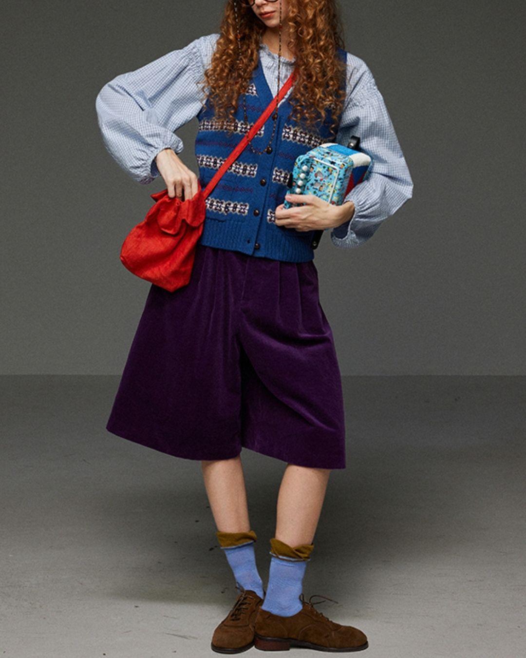 Corduroy Wide Half Pants　PT015