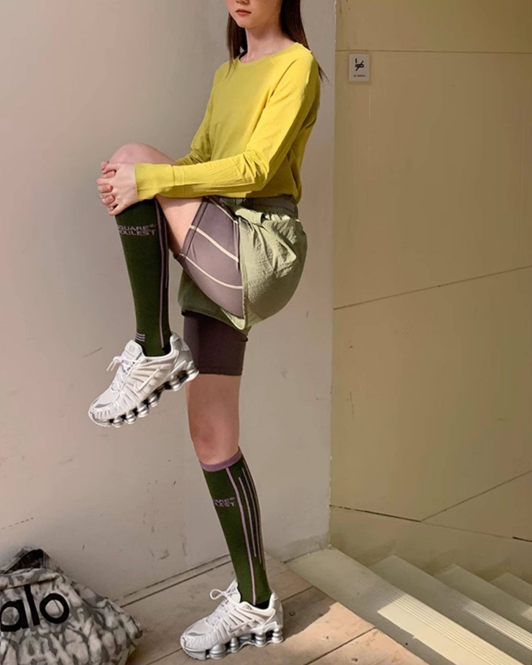 Color Block Sports Knee Socks　OR001