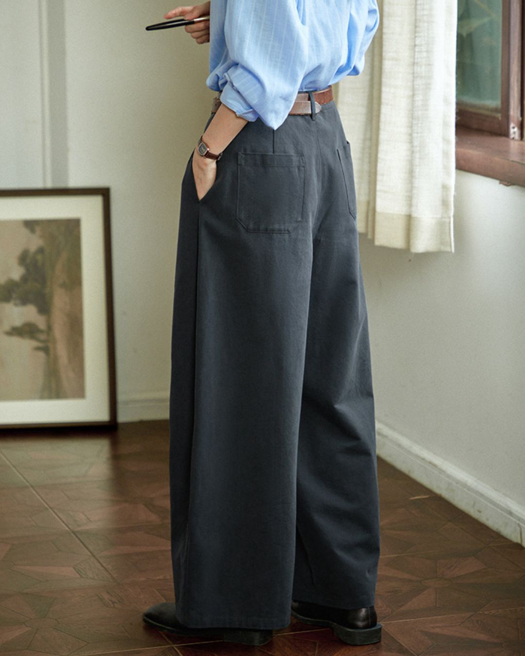 Tucked Wide Curve Pants　PT032