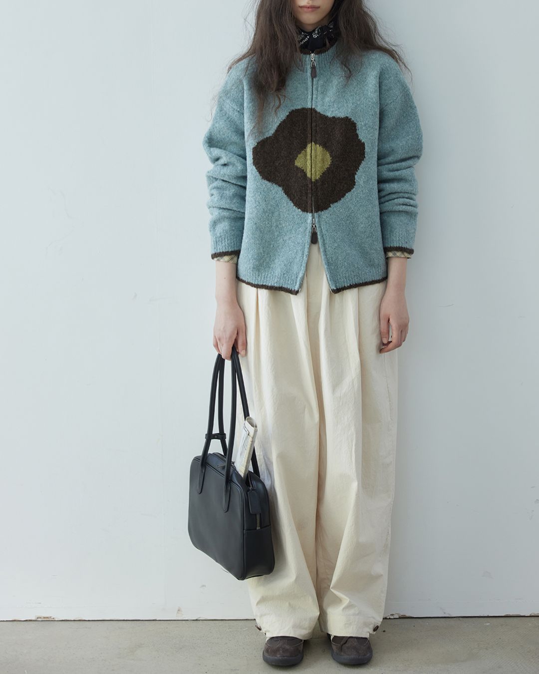 Casual Wide Tuck Pants　PT013