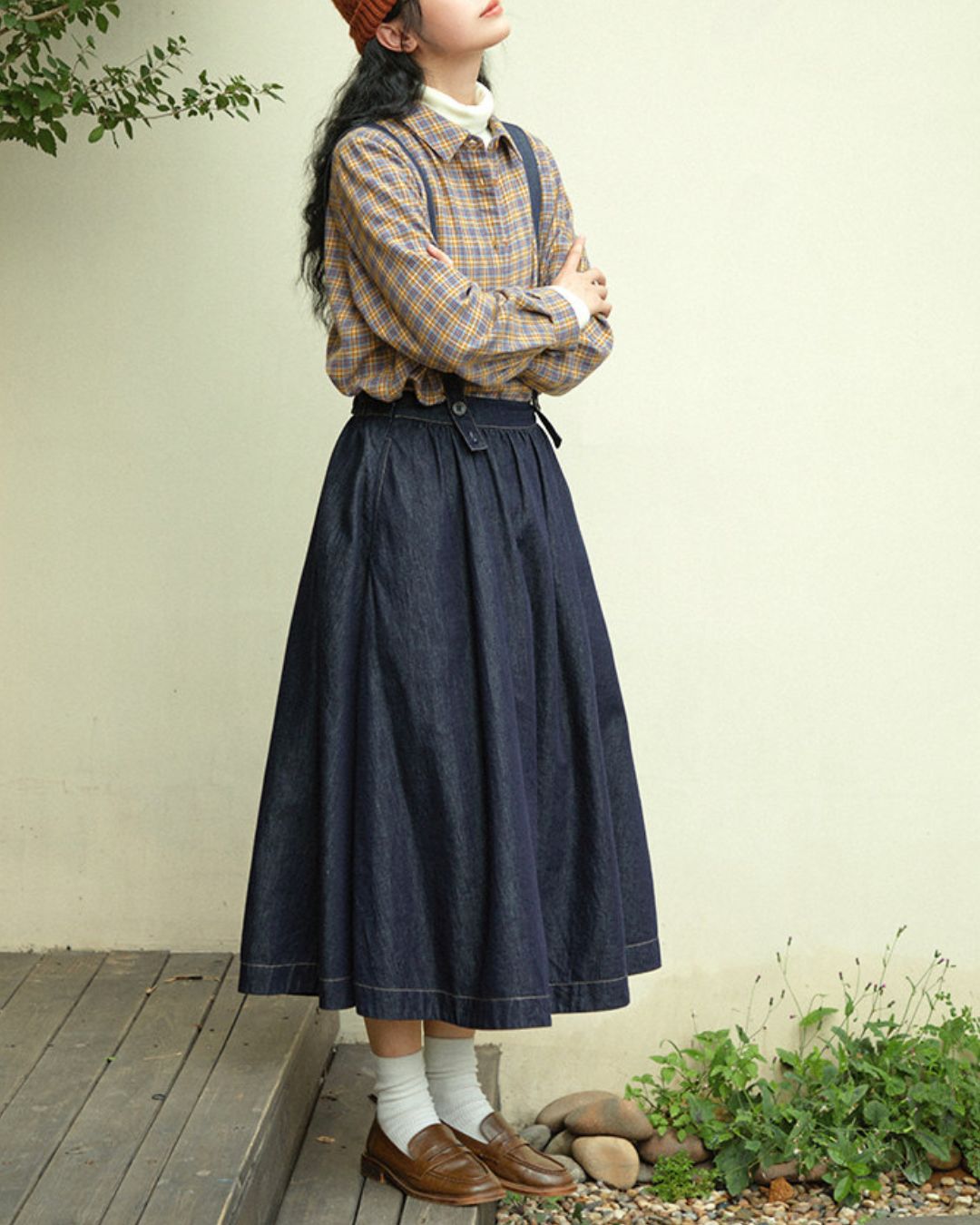 Check Retro Shirt　LS059