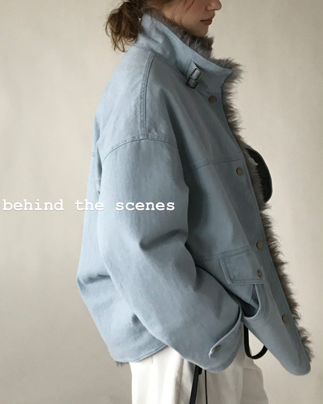 Vintage Fur-lined Denim Jacket　JK081