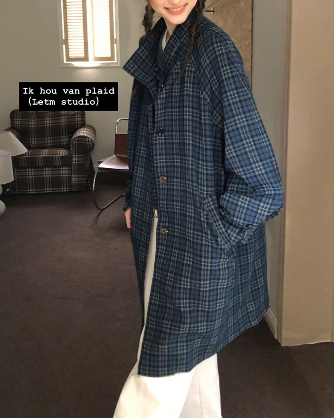 Stand Collar A-line Coat　CT002