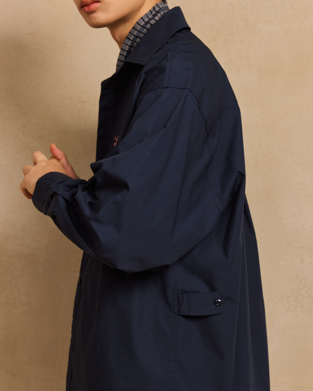 Chest Embroidered Casual Collar Shirt　LS047