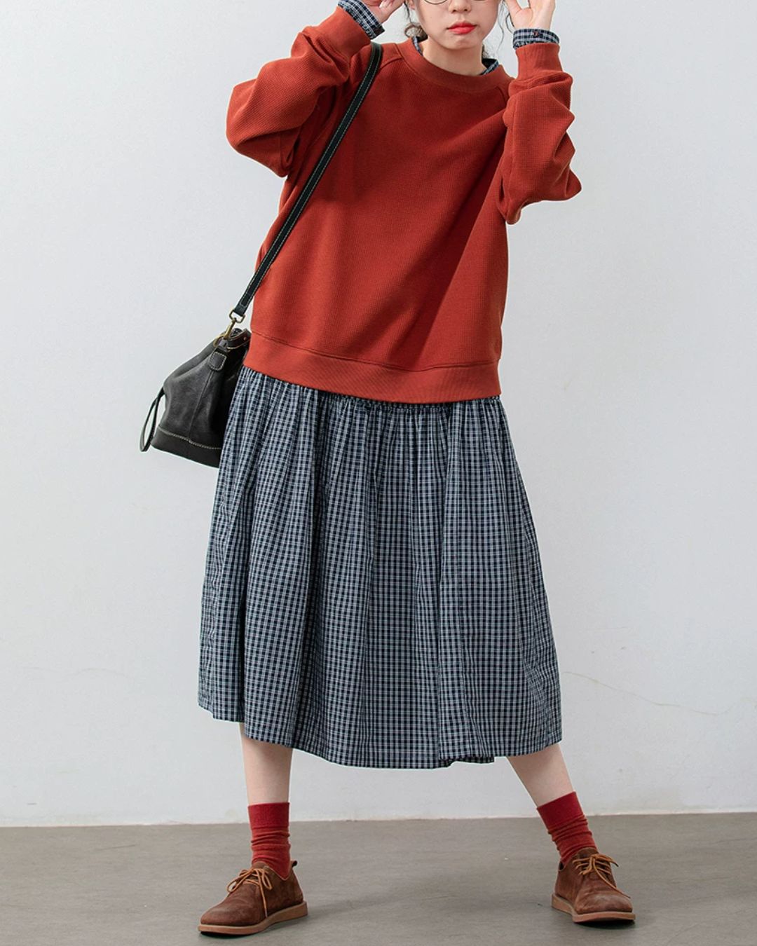 Waffle Round Neck Sweat　SW014