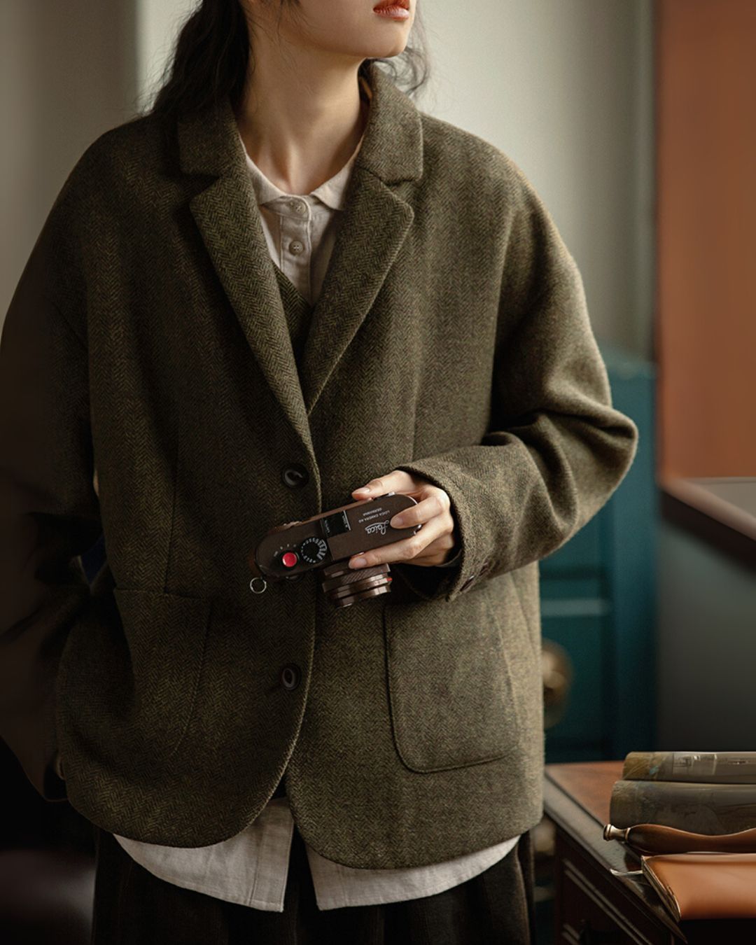 Retro Tweed Tailored Jacket　JK032