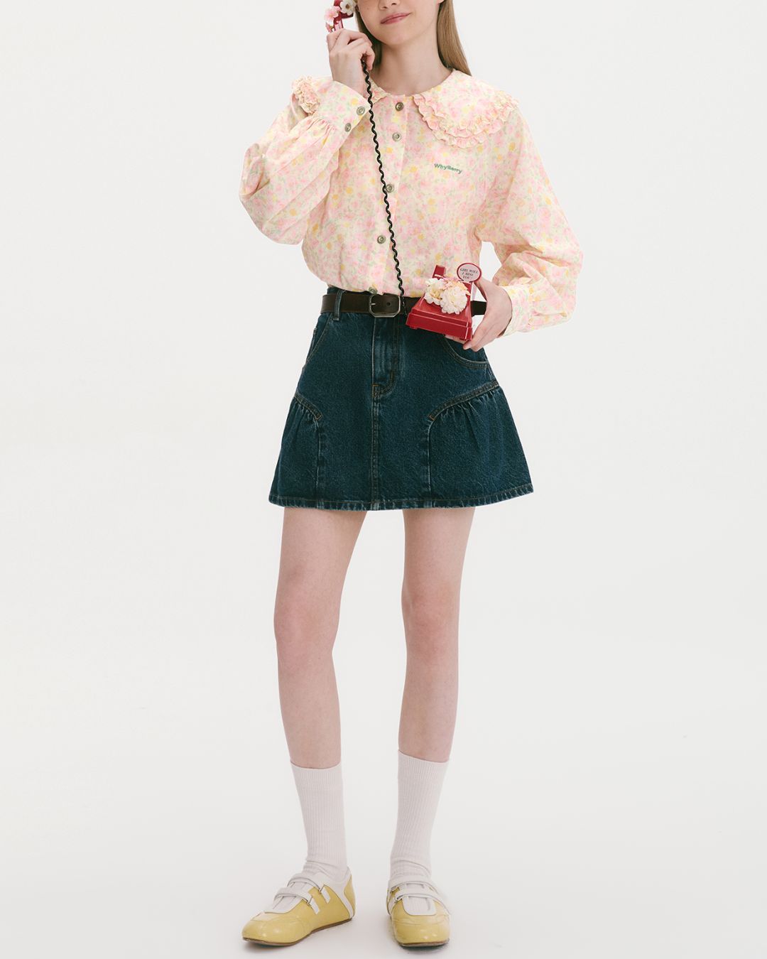 Frilled Big Collar Shirt　LS023