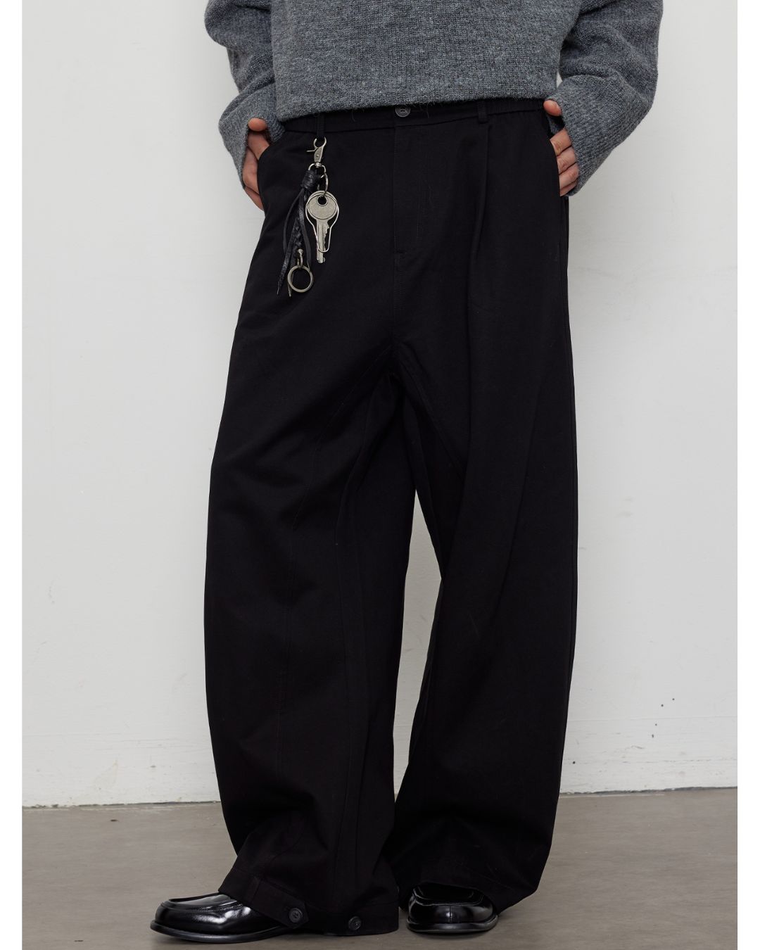 Curve Wide Adjustable Button Pants　PT021