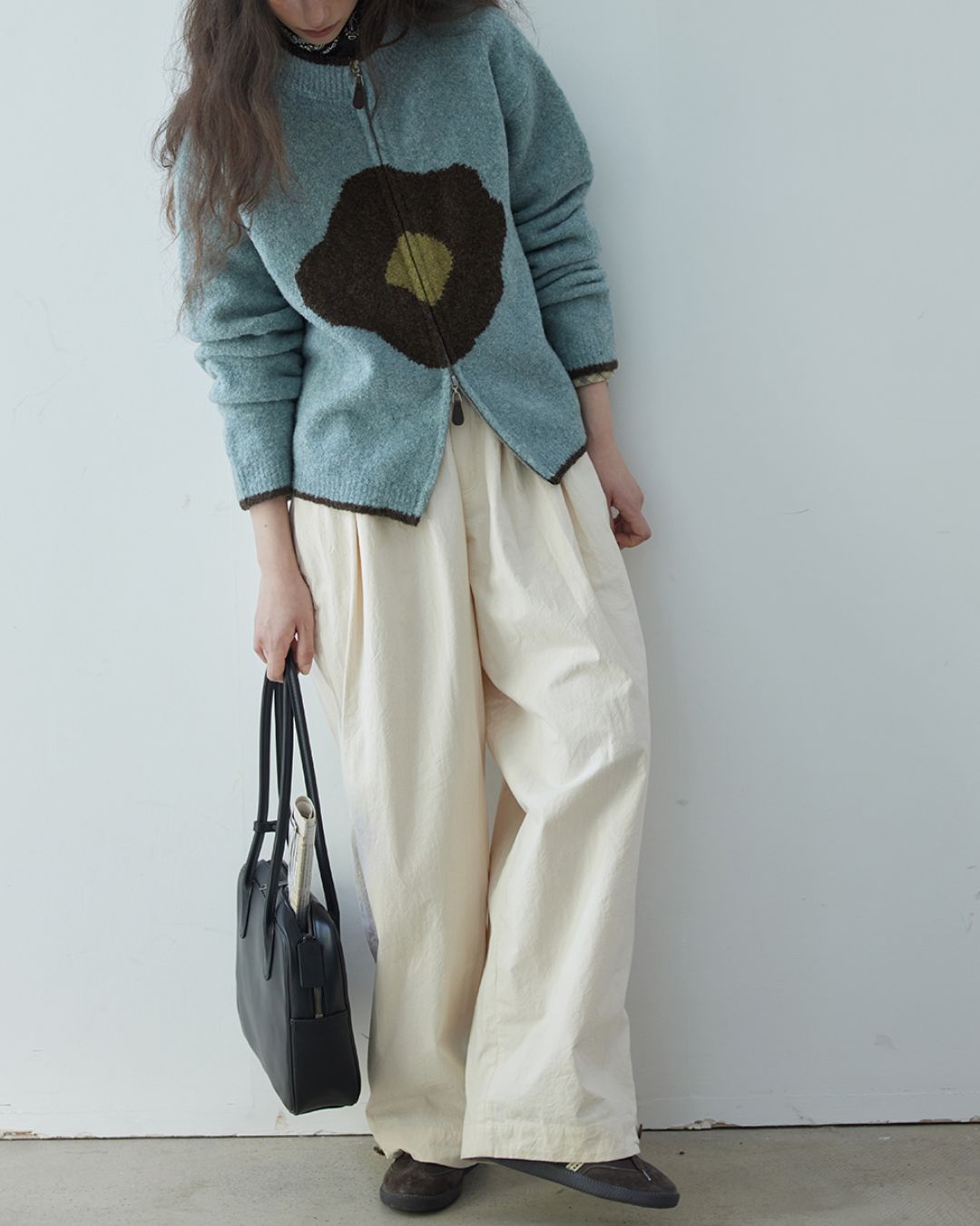 Casual Wide Tuck Pants　PT013