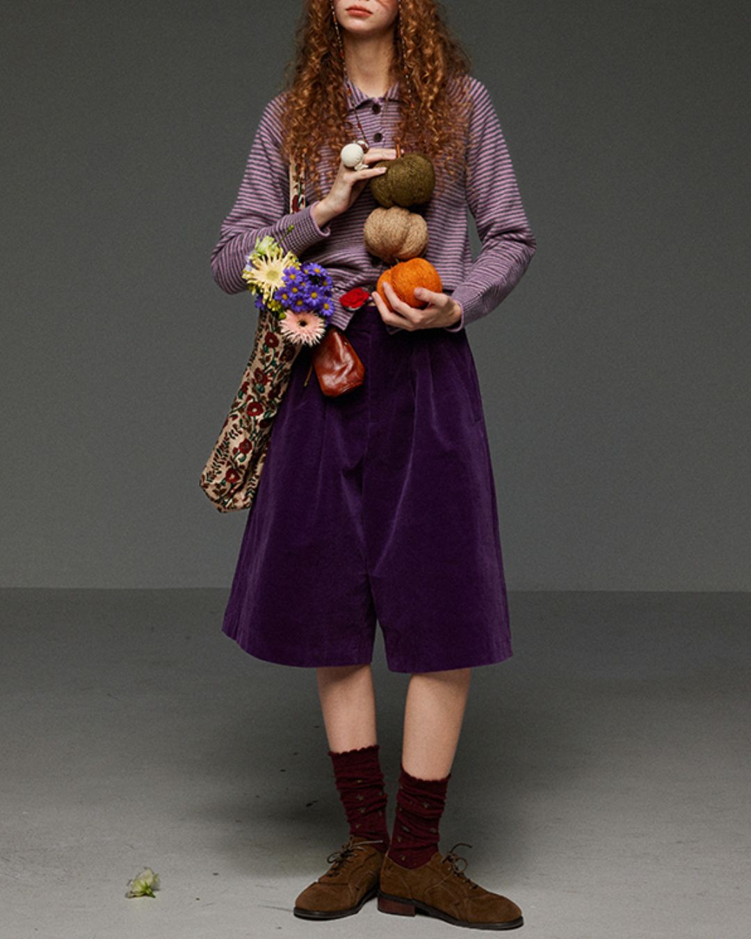 Retro Border Knit Cardigan　KN036