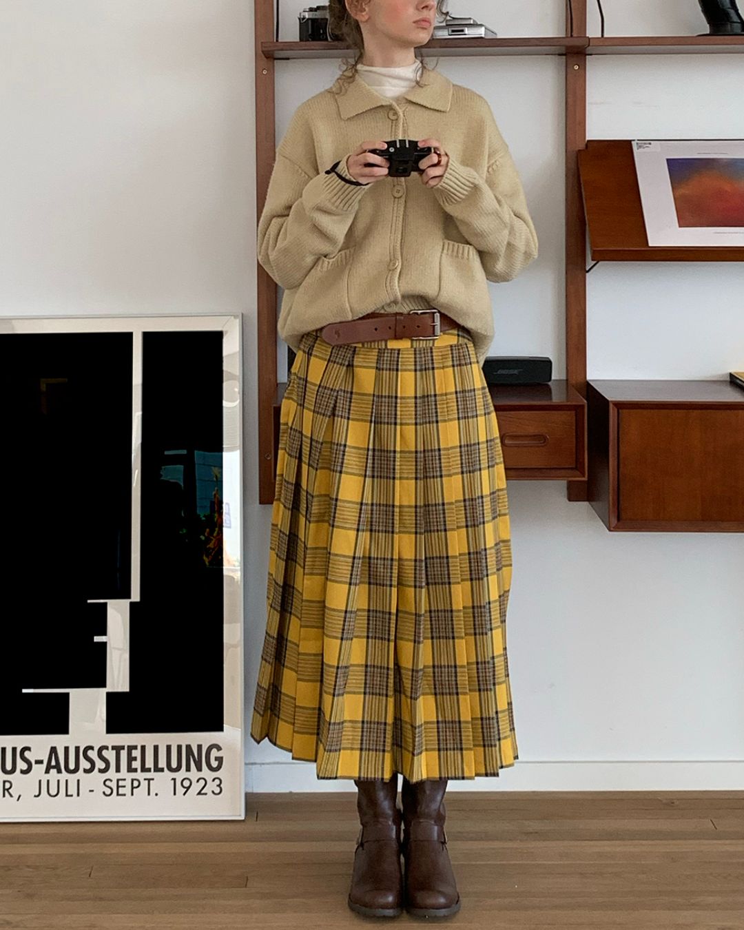 Retro Button Knit Cardigan　KN004