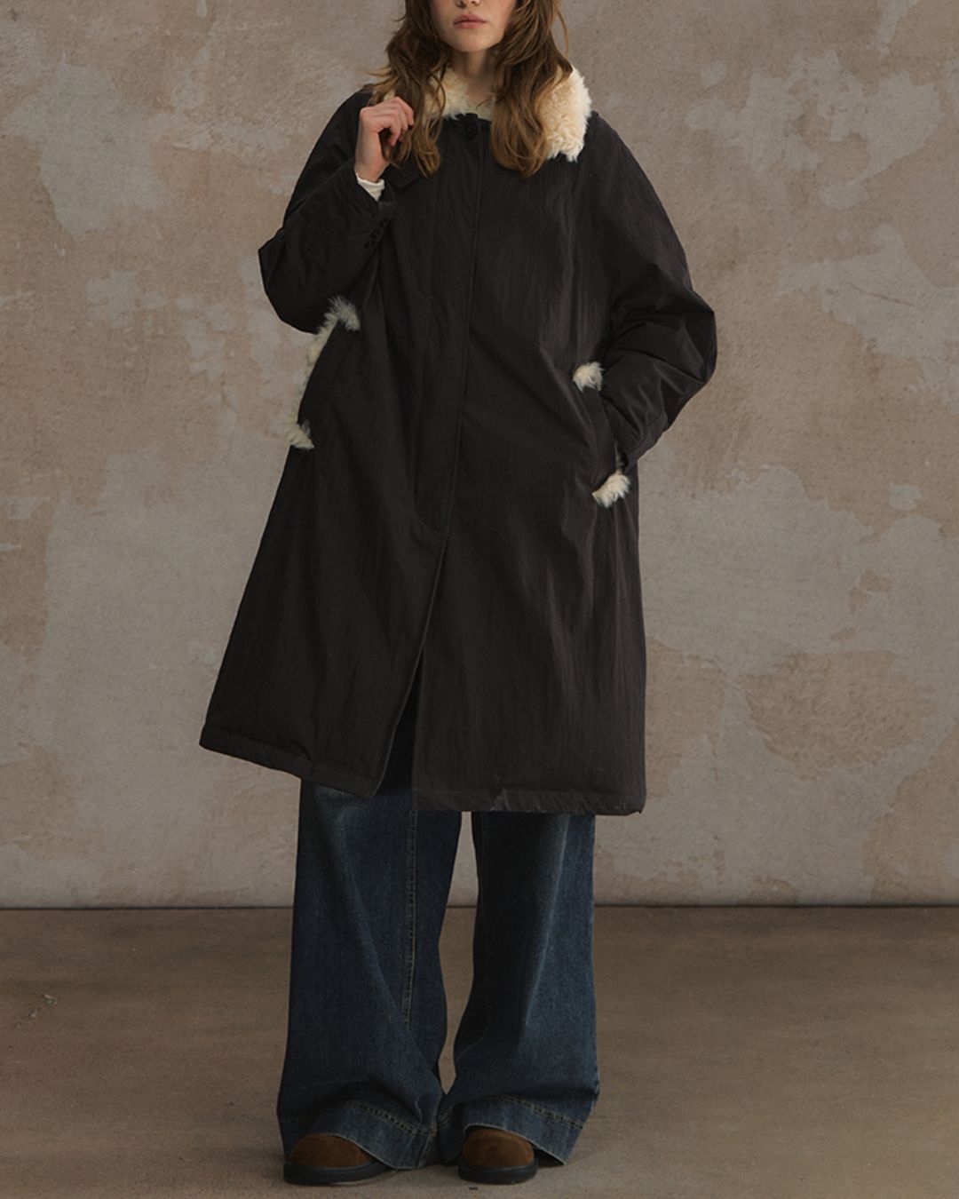 Fur Detail Long Down Coat　CT024