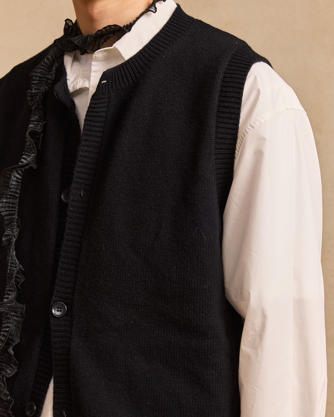 Basic Knit Cardigan Vest　VT018