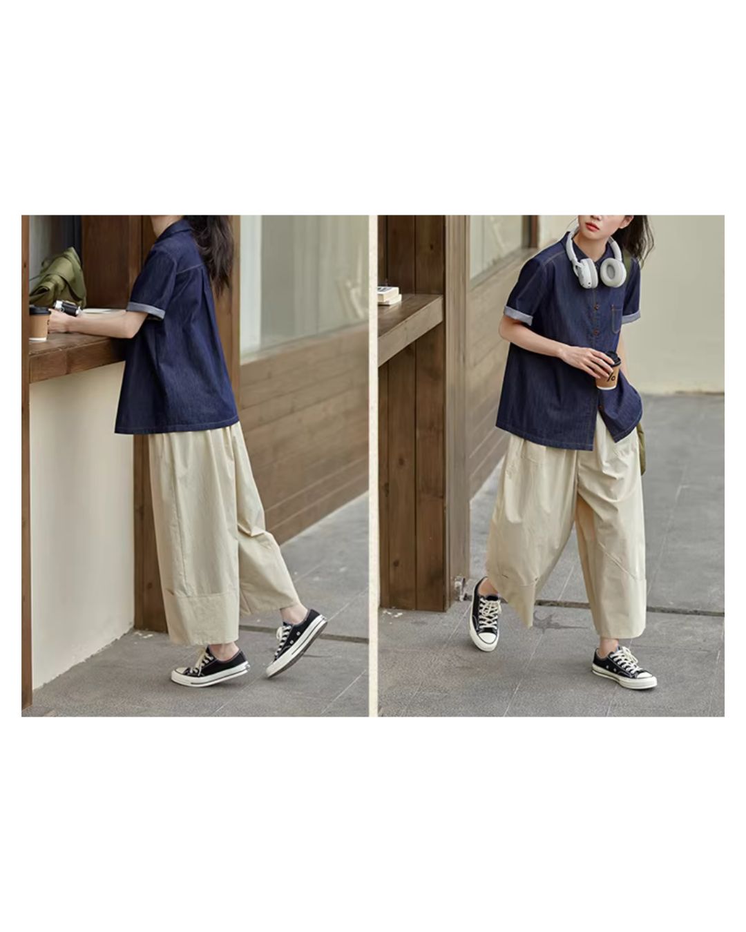 Light Denim Short-sleeved Shirt　SS003