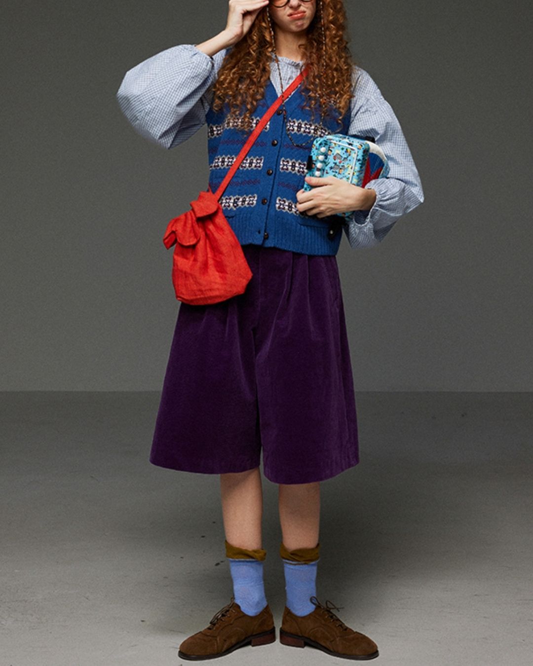 Corduroy Wide Half Pants　PT015