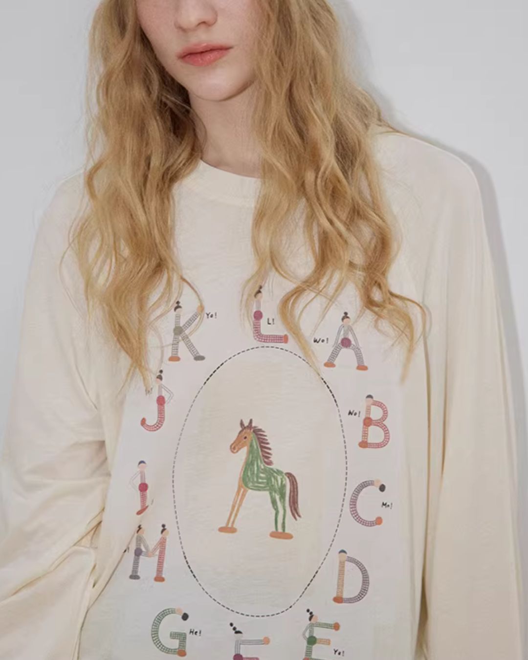 Pony Playful Print T-shirt　LT030