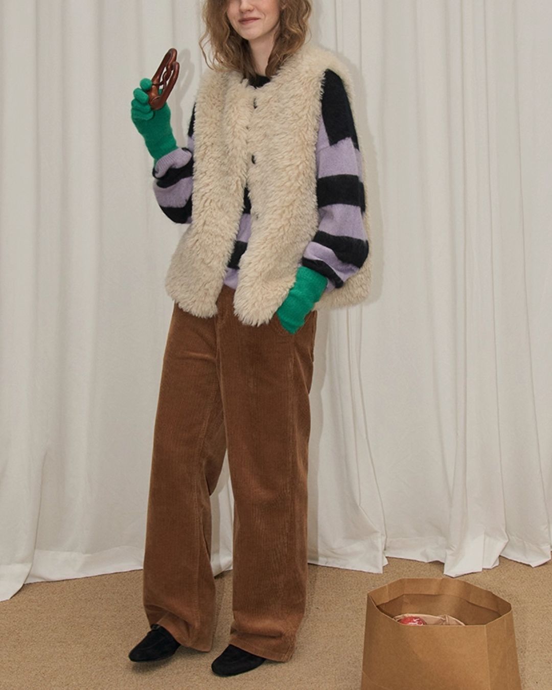 Thick Border Wool Loose Knit　KN061