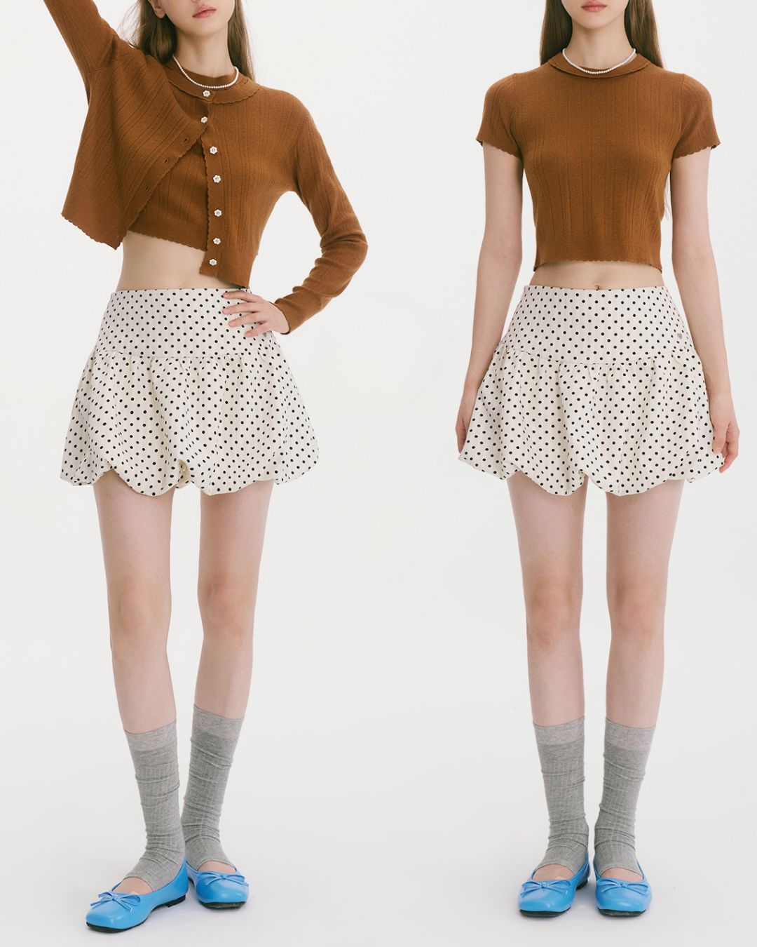 Polka Dot Balloon Mini Skirt　SK005