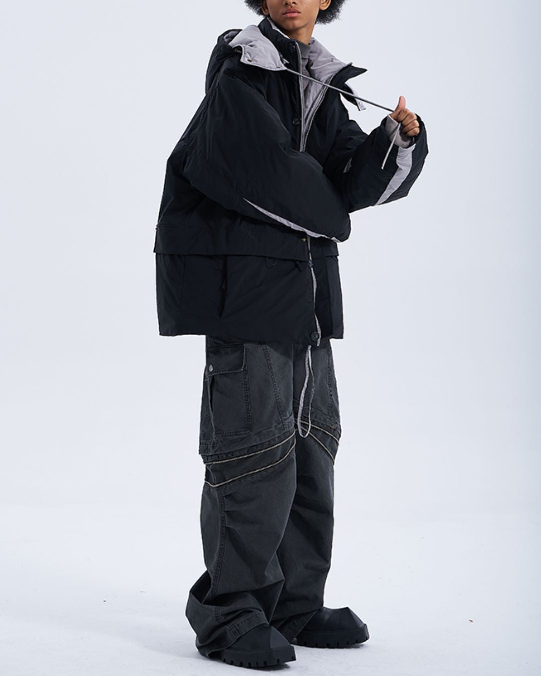 Casual Padded Contrast Color Jacket　JK071