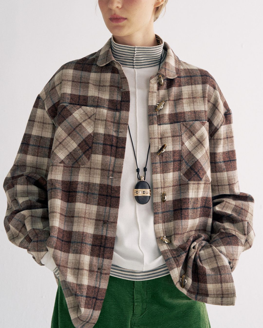 Flannel Cotton Check Shirt　LS039