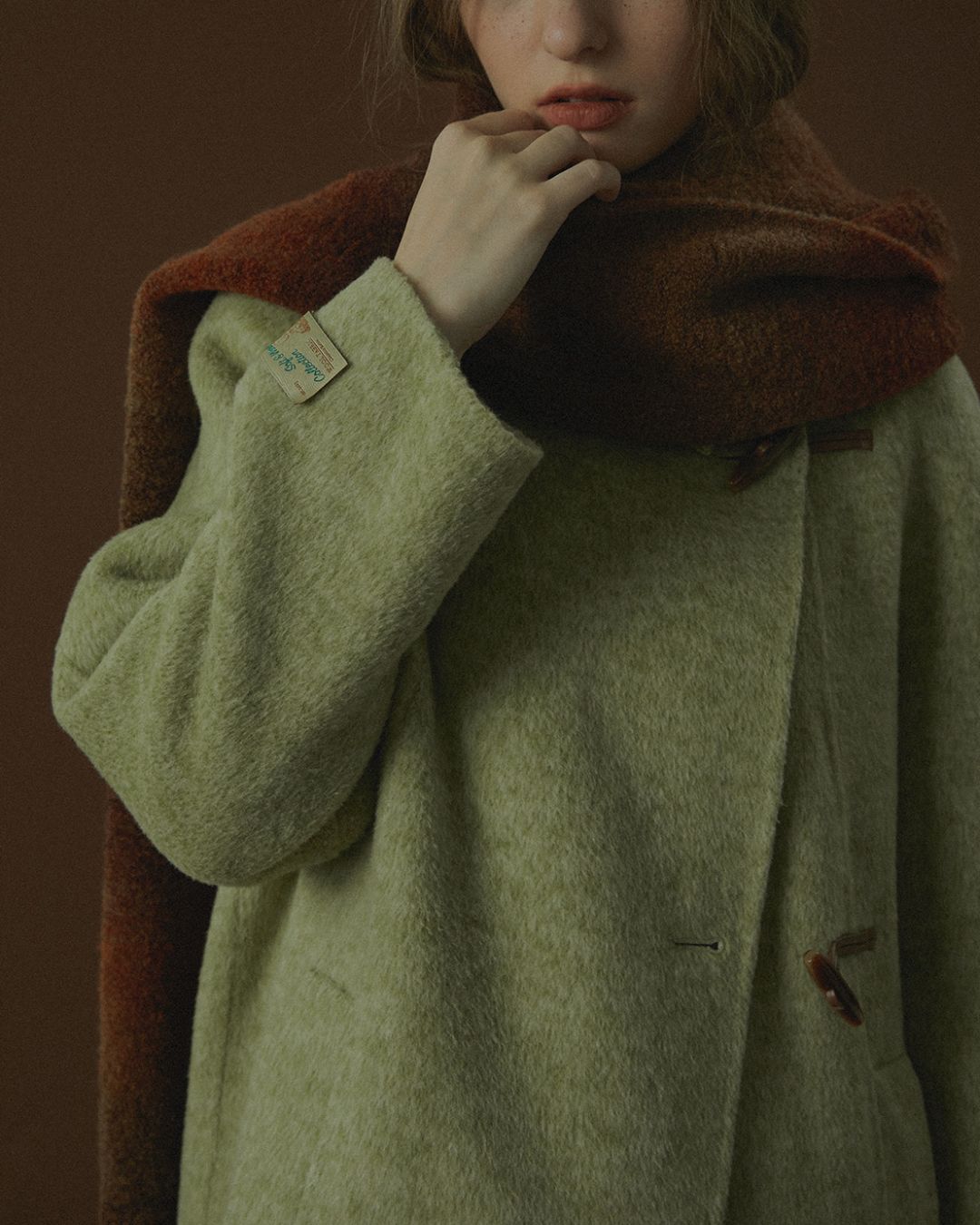 Retro Wool Collared Long Coat　CT008