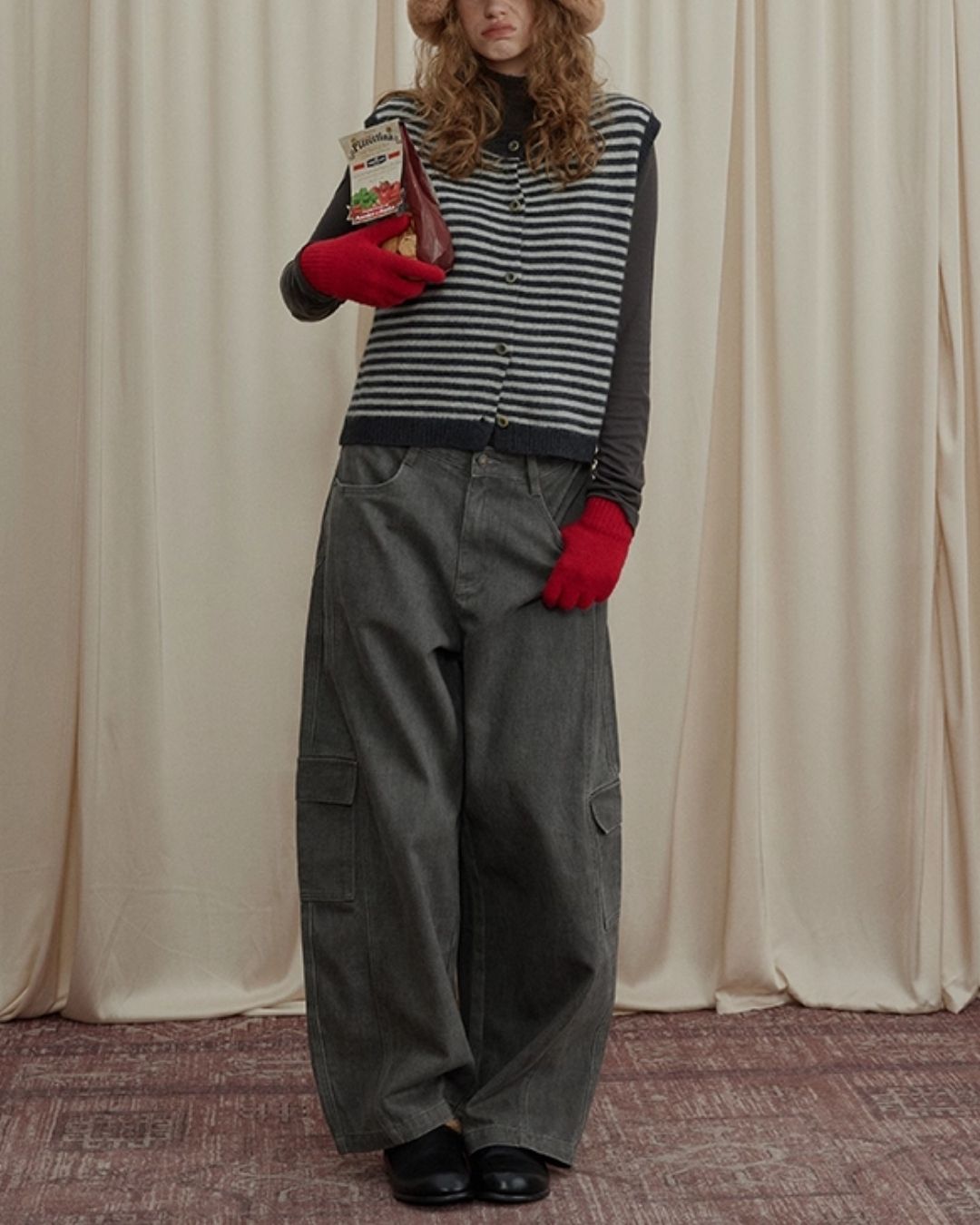 Work Denim Wide Pants　DP008