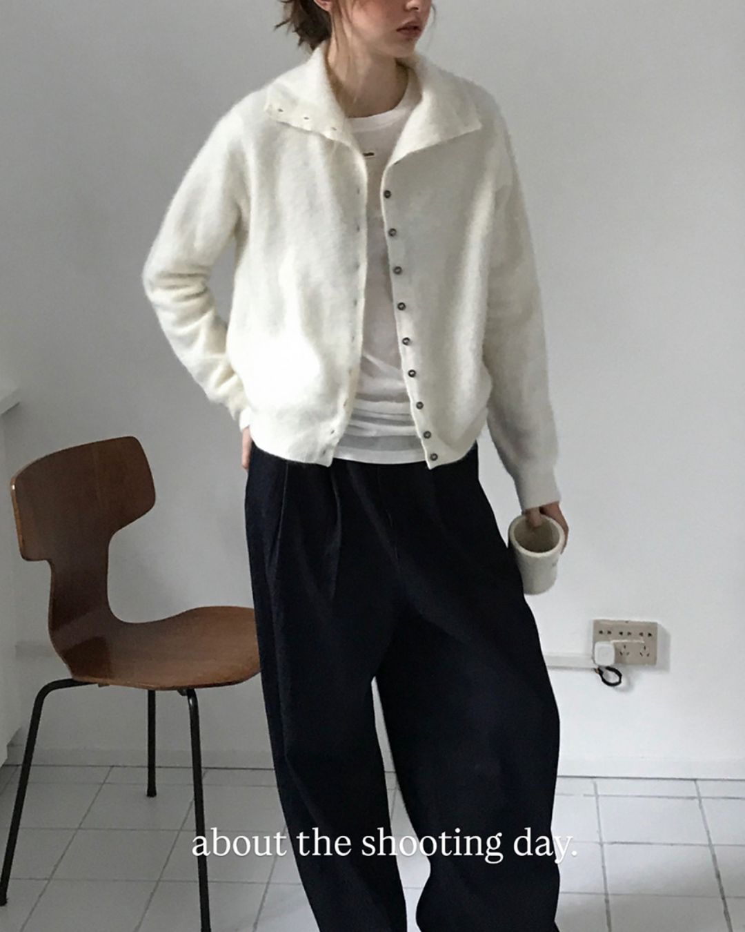 Wool Cashmere Knit Cardigan　KN038