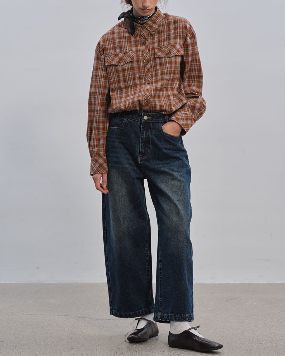 Curved Ankle Denim Pants　DP005
