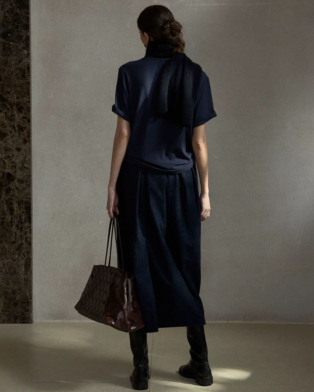 Brushed Tulip Midi Skirt　SK019