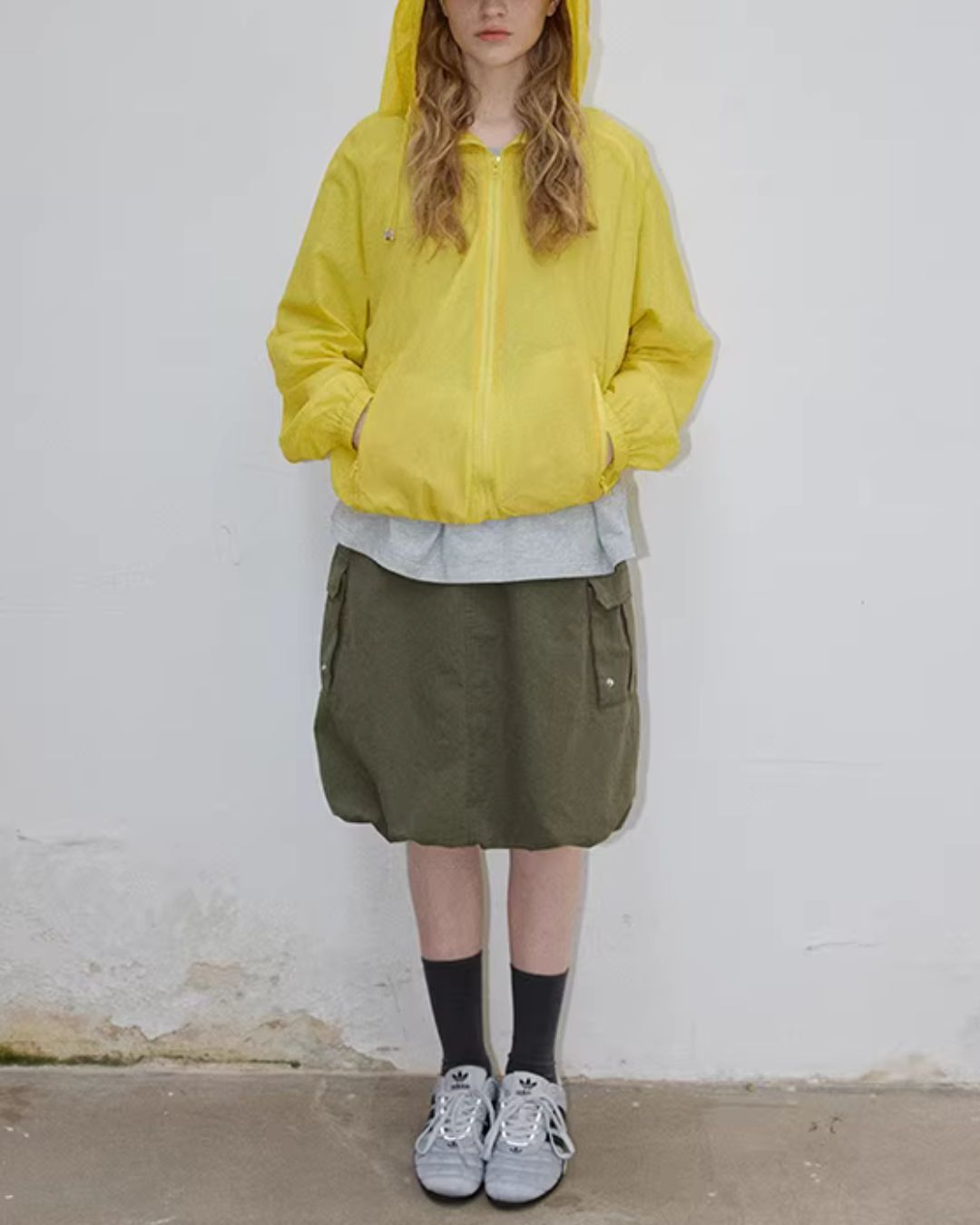 Nylon Short Hooded Jacket　JK092