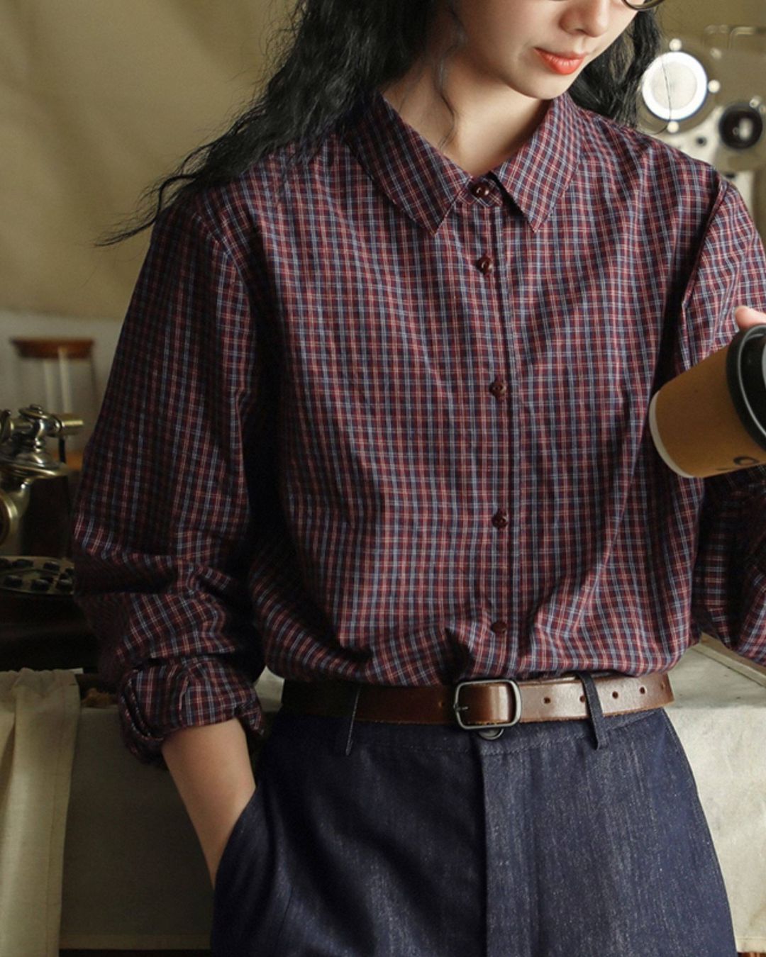 Casual Check Shirt　LS055