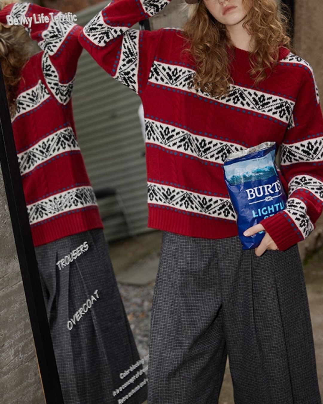 Retro Jacquard Sweater　KN047