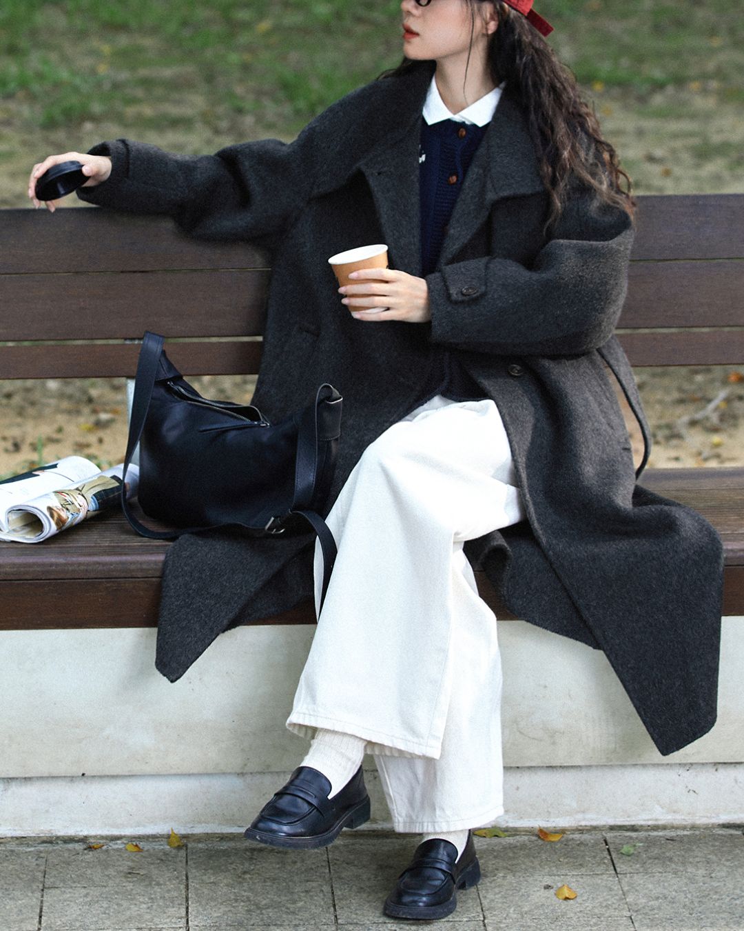 Wool Stand Collar Yoke Coat　CT019