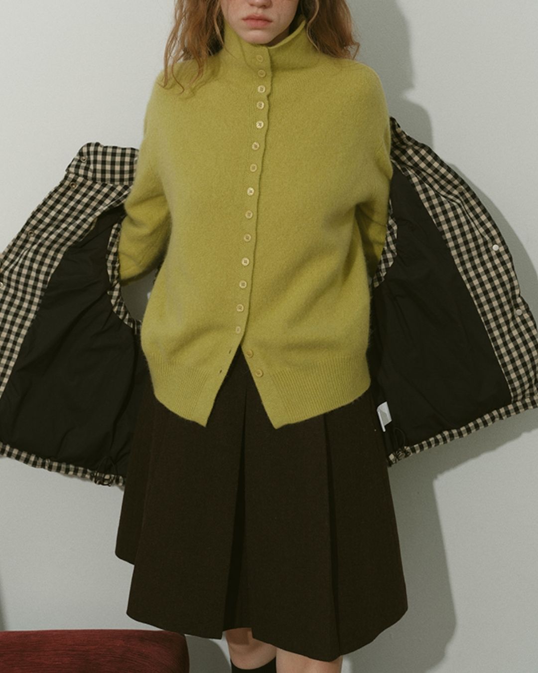 High-neck Knit Cardigan　KN074