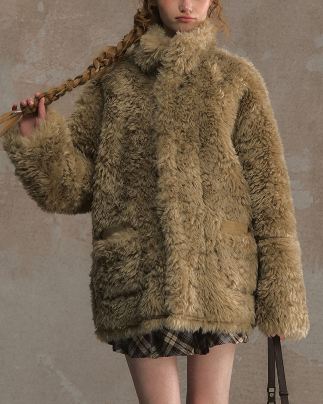 Reversible Mouton Fur Coat　CT025