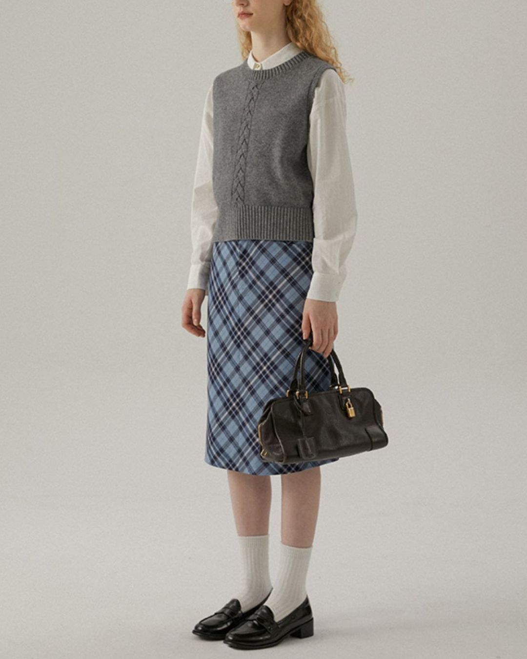 Braided Wool Knit Vest　VT007