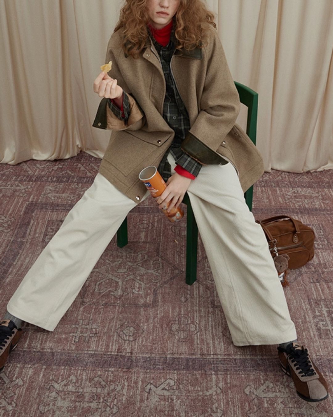 Corduroy Wide Straight Pants　PT017