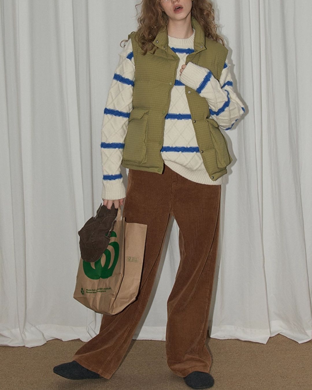 Corduroy Straight Pants　PT019