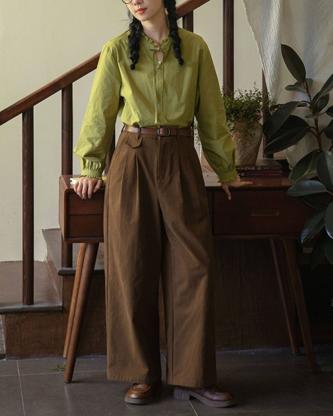 Cotton Wide Pants　PT043